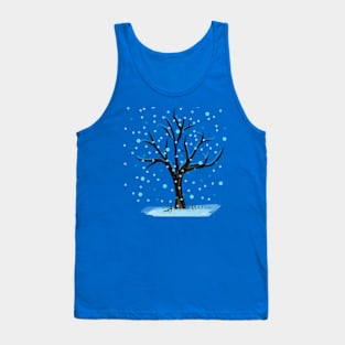 Merry Christmas Tree & Snow Tank Top